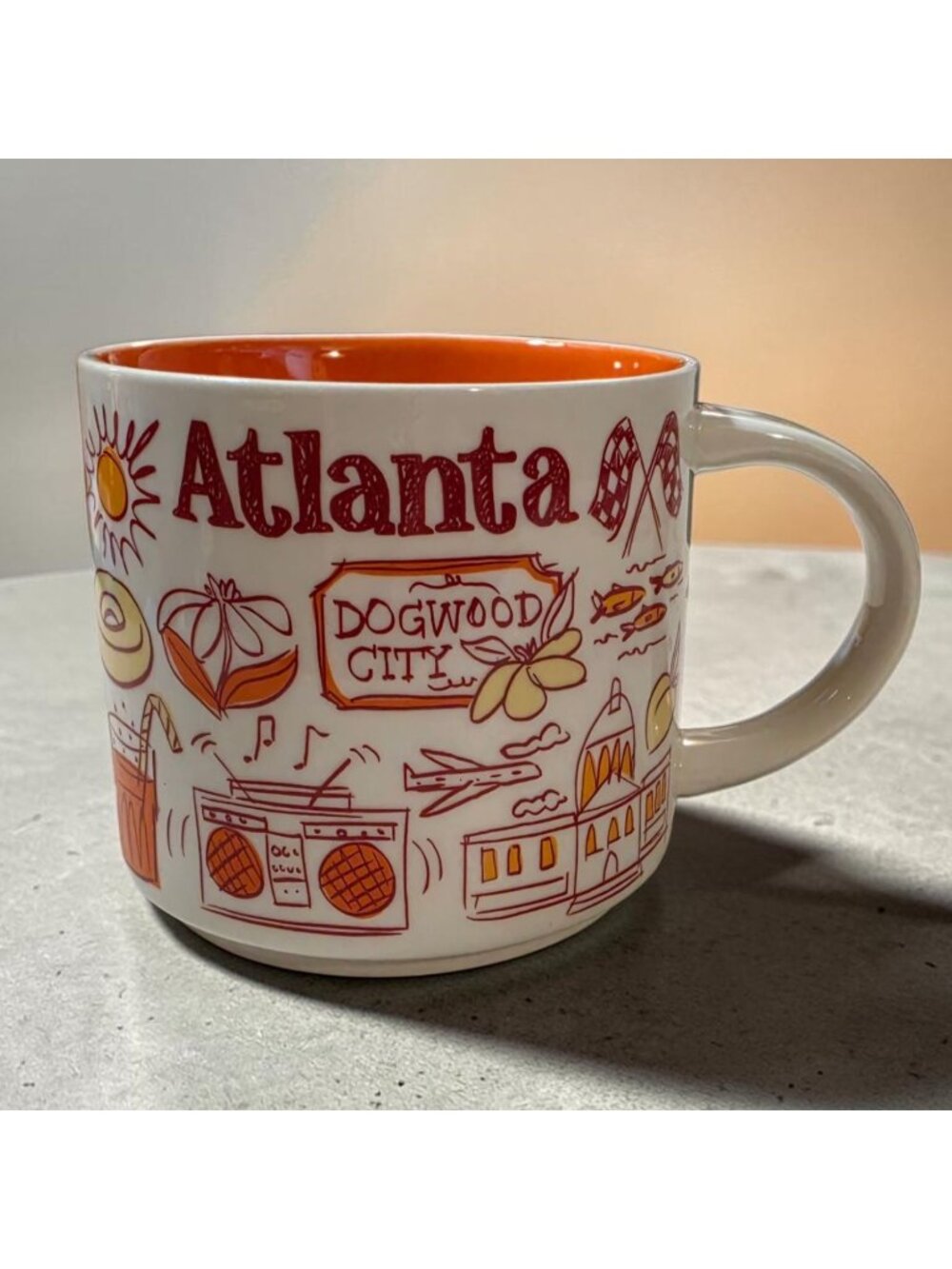 Starbucks ATLANTA Been There Series Mug 2018 Dogwood City 14oz Coffee Cup EUC